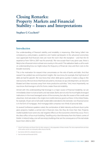 Closing Remarks: Property Markets and Financial Stability – Issues and Interpretations