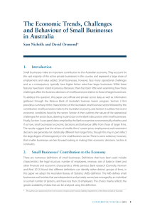 The Economic Trends, Challenges and Behaviour of Small Businesses in Australia