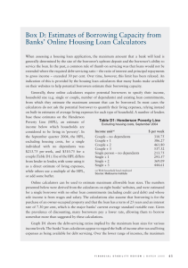 Box D: Estimates of Borrowing Capacity from