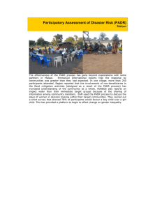 Participatory Assessment of Disaster Risk (PADR) Malawi
