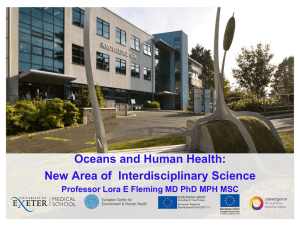 Oceans and Human Health: New Area of  Interdisciplinary Science