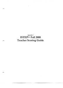 ISTEP+ Teacher Scoring Guide Appendix C