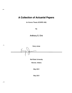 - A Collection of Actuarial  Papers Anthony S.  Enk ..-