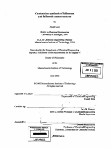 Combustion  synthesis of fullerenes and fullerenic nanostructures