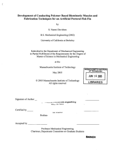 Development  of Conducting Polymer  Based  Biomimetic ... Fabrication Techniques  for  an Artificial Pectoral Fish Fin