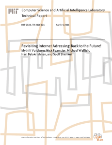 Revisiting Internet Adressing: Back to the Future! Technical Report