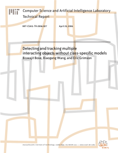 Detecting and tracking multiple interacting objects without class-specific models Technical Report