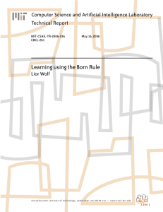 Learning using the Born Rule Computer Science and Artificial Intelligence Laboratory