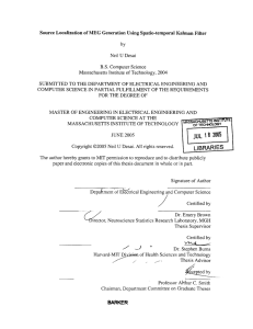 Source  Localization  of MEG Generation Using  Spatio-temporal ... by SUBMITTED U