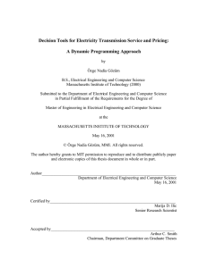 Decision Tools for Electricity Transmission Service and Pricing: