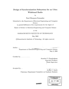 Design  of  Synchronization  Subsystem  for  an... Wideband  Radio Raul  Blazquez-Fernandez