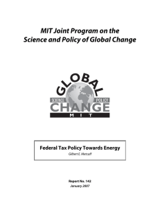 MIT Joint Program on the Science and Policy of Global Change