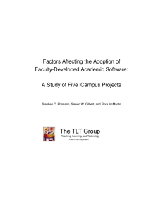 Factors Affecting the Adoption of Faculty-Developed Academic Software: