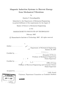 Magnetic  Induction  Systems  to  Harvest ... from  Mechanical  Vibrations S