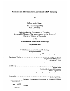 Continuum Electrostatic Analysis  of DNA  Bending
