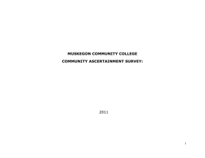 MUSKEGON COMMUNITY COLLEGE COMMUNITY ASCERTAINMENT SURVEY:  2011