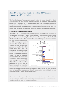 Box D: The Introduction of the 15 Series Consumer Price Index th