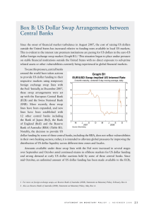 Box B: US Dollar Swap Arrangements between Central Banks