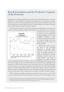 Box B: Investment and the Productive Capacity of the Economy