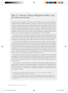 Box C: Climate Change Mitigation Policy and the Macroeconomy