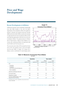 Price and Wage Developments Recent Developments in Inflation Graph 73