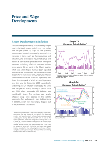 Price and Wage Developments Recent Developments in Inflation Graph 73