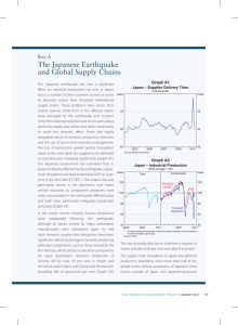 The Japanese Earthquake and Global Supply Chains Box A Graph A1