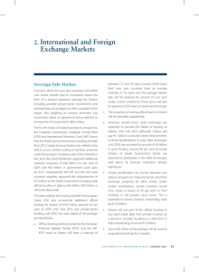 International and Foreign Exchange Markets 2. Sovereign Debt Markets