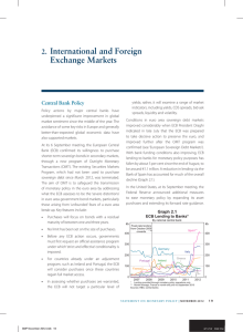 International and Foreign exchange Markets 2. Central bank Policy