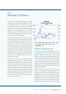 Thermal Coal Prices Box A Graph A1