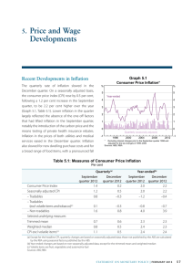 Price  and  Wage Developments 5. Recent Developments in Inflation