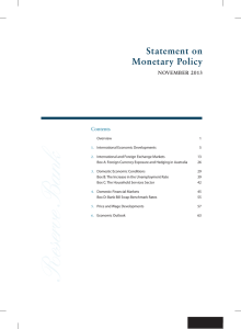 Statement on Monetary Policy noveMber 2013 Contents