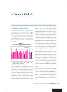 economic outlook 6. The International economy