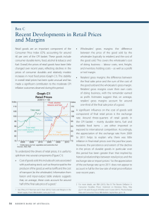 Recent Developments in Retail Prices and Margins Box C
