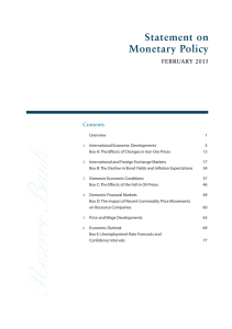 Statement on Monetary Policy FEBRUARY 2015 Contents