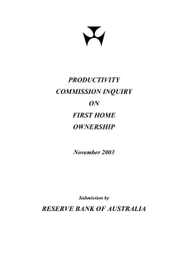 PRODUCTIVITY COMMISSION INQUIRY ON