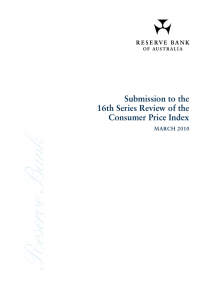 Submission to the 16th Series Review of the Consumer Price Index