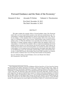 Forward Guidance and the State of the Economy