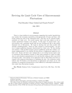 Reviving the Limit Cycle View of Macroeconomic Fluctuations Paul Beaudry , Dana Galizia