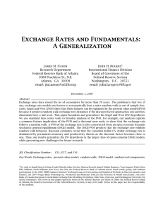 Exchange Rates and Fundamentals: A Generalization