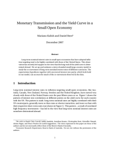 Monetary Transmission and the Yield Curve in a Small Open Economy