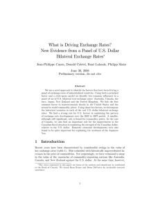 What is Driving Exchange Rates? Bilateral Exchange Rates