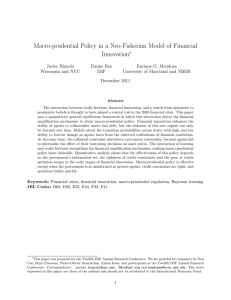 Macro-prudential Policy in a Neo-Fisherian Model of Financial Innovation