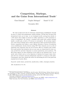 Competition, Markups, and the Gains from International Trade ∗ Chris Edmond
