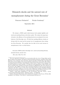 Mismatch shocks and the natural rate of Francesco Furlanetto Nicolas Groshenny