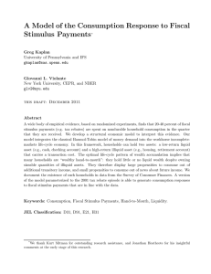 A Model of the Consumption Response to Fiscal Stimulus Payments