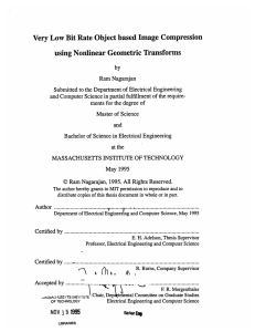 Very  Low  Bit Rate Object based Image ... using Nonlinear  Geometric  Transforms