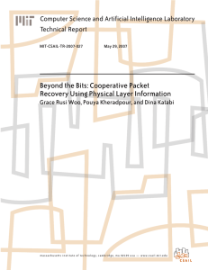 Beyond the Bits: Cooperative Packet Recovery Using Physical Layer Information Technical Report