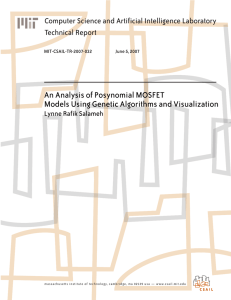 An Analysis of Posynomial MOSFET Models Using Genetic Algorithms and Visualization