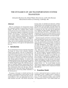 THE DYNAMICS OF AIR TRANSPORTATION SYSTEM TRANSITION